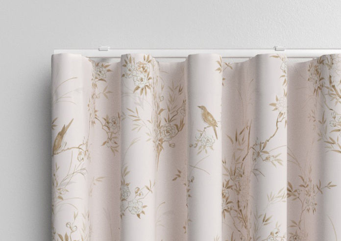 Shabby Chic by Rachel Ashwell Bird Chinoiserie, Pink Tan - Made to Measure Curtains - Image 13